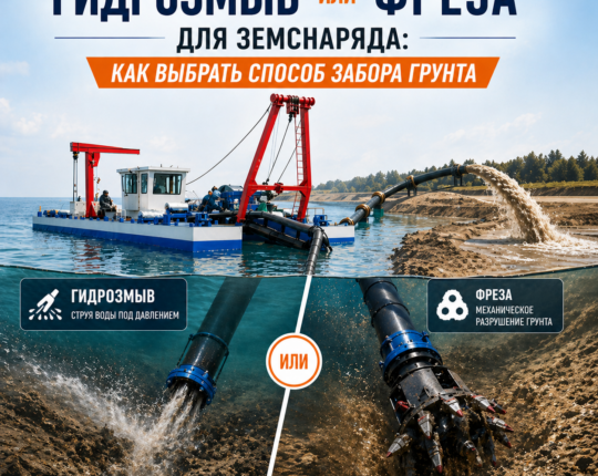 Гидрозмыв или фреза для земснаряда: как выбрать способ забора грунта